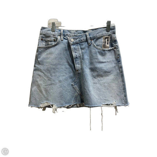 Skirt Mini & Short By Agolde In Blue Denim, Size: 6