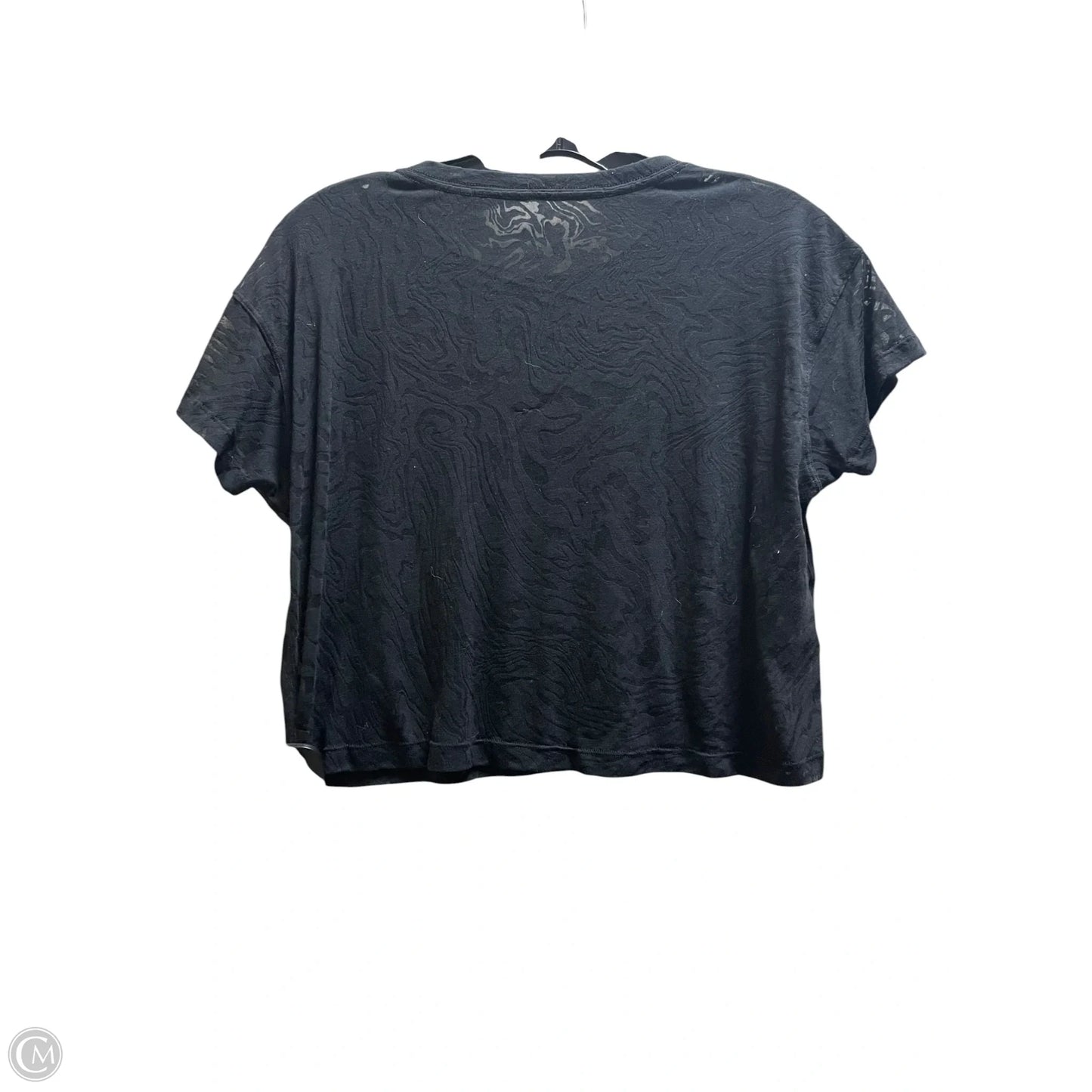 Athletic Top Short Sleeve By Lululemon In Black, Size: S