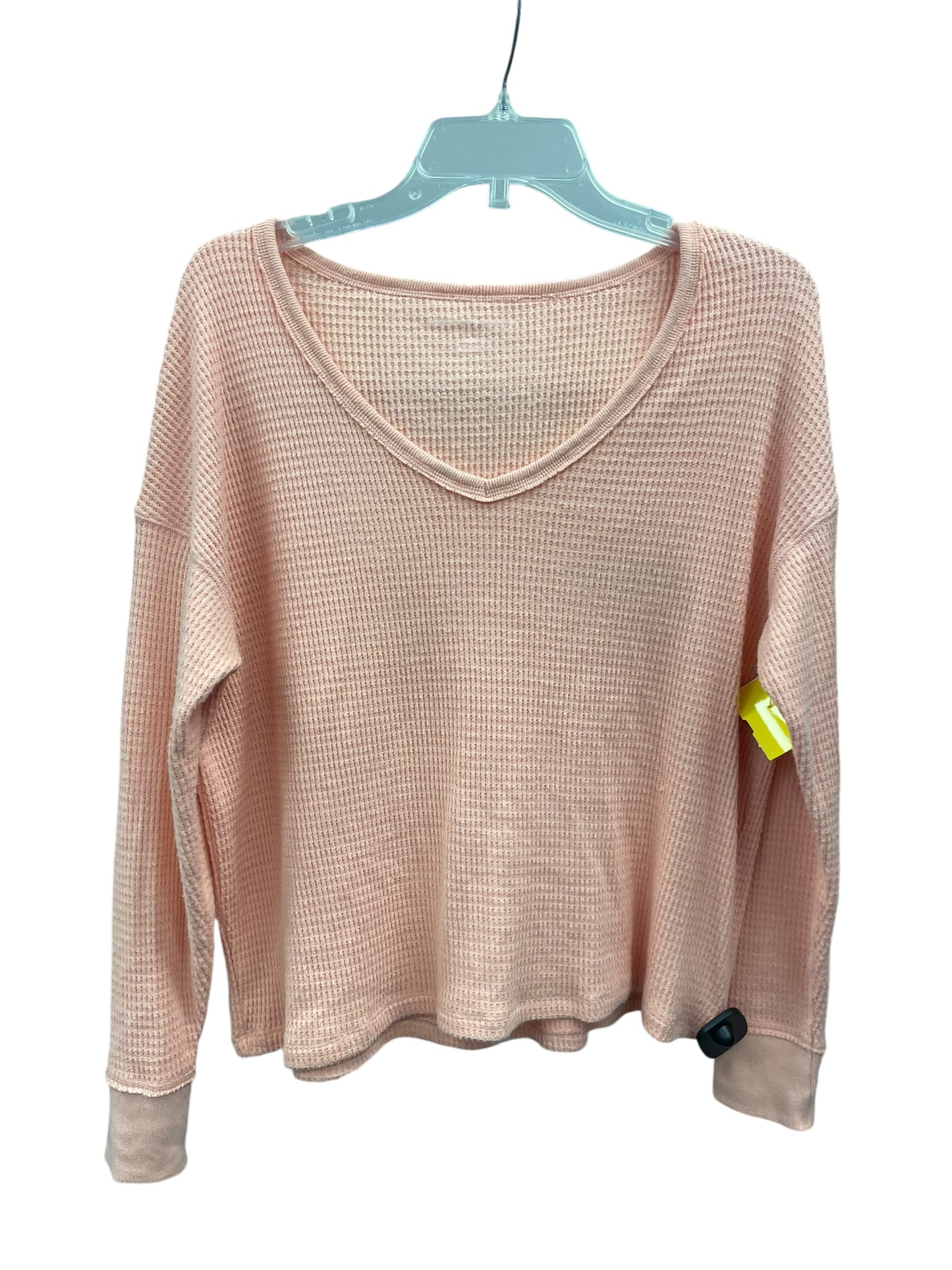 Top Long Sleeve By American Eagle In Orange, Size: S