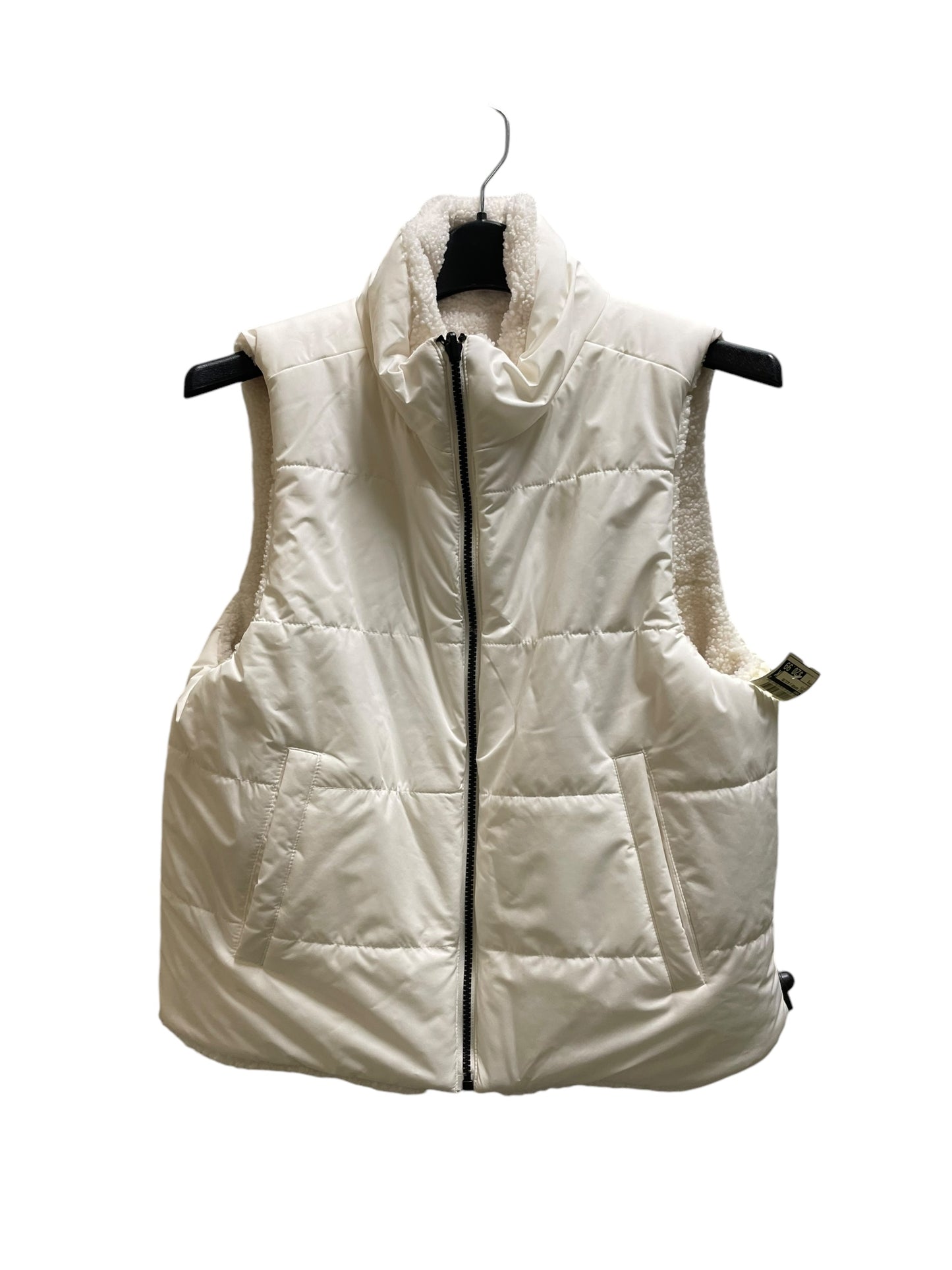 Vest Puffer & Quilted By Dkny In White, Size: S