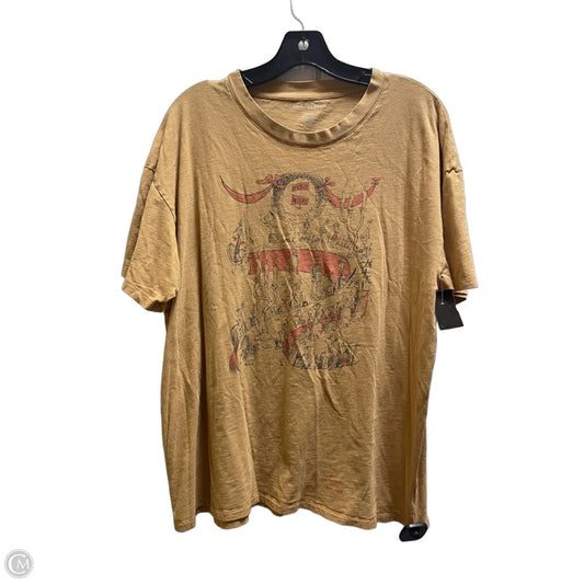 Top Short Sleeve By American Eagle In Brown, Size: M