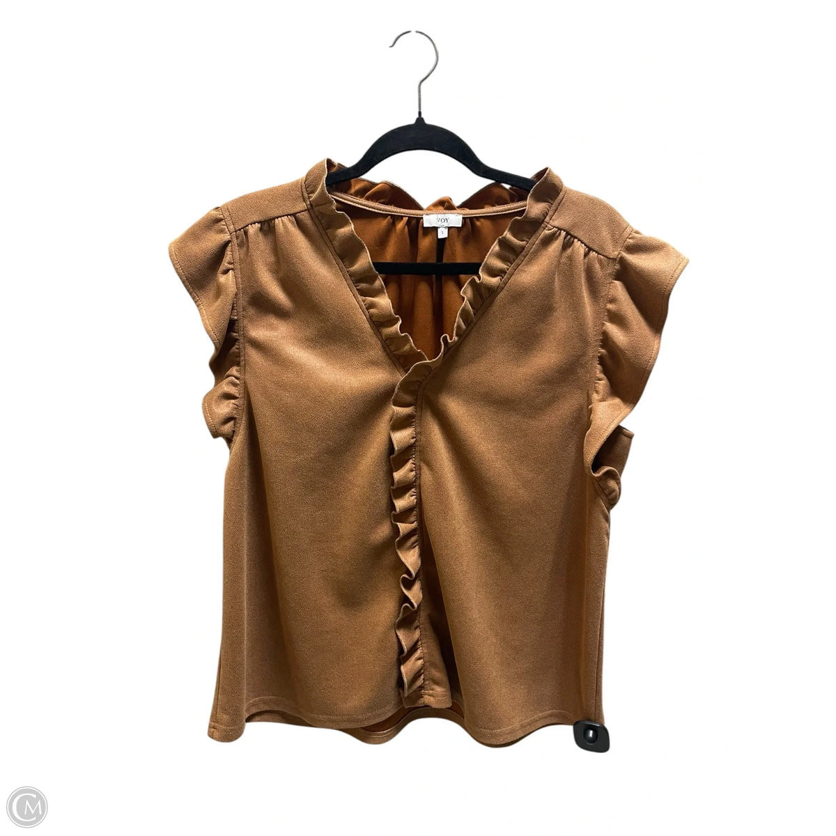 Top Sleeveless By Voy In Brown, Size: L
