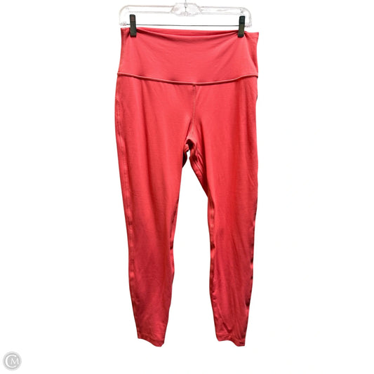 Athletic Leggings By Lululemon In Coral, Size: 12