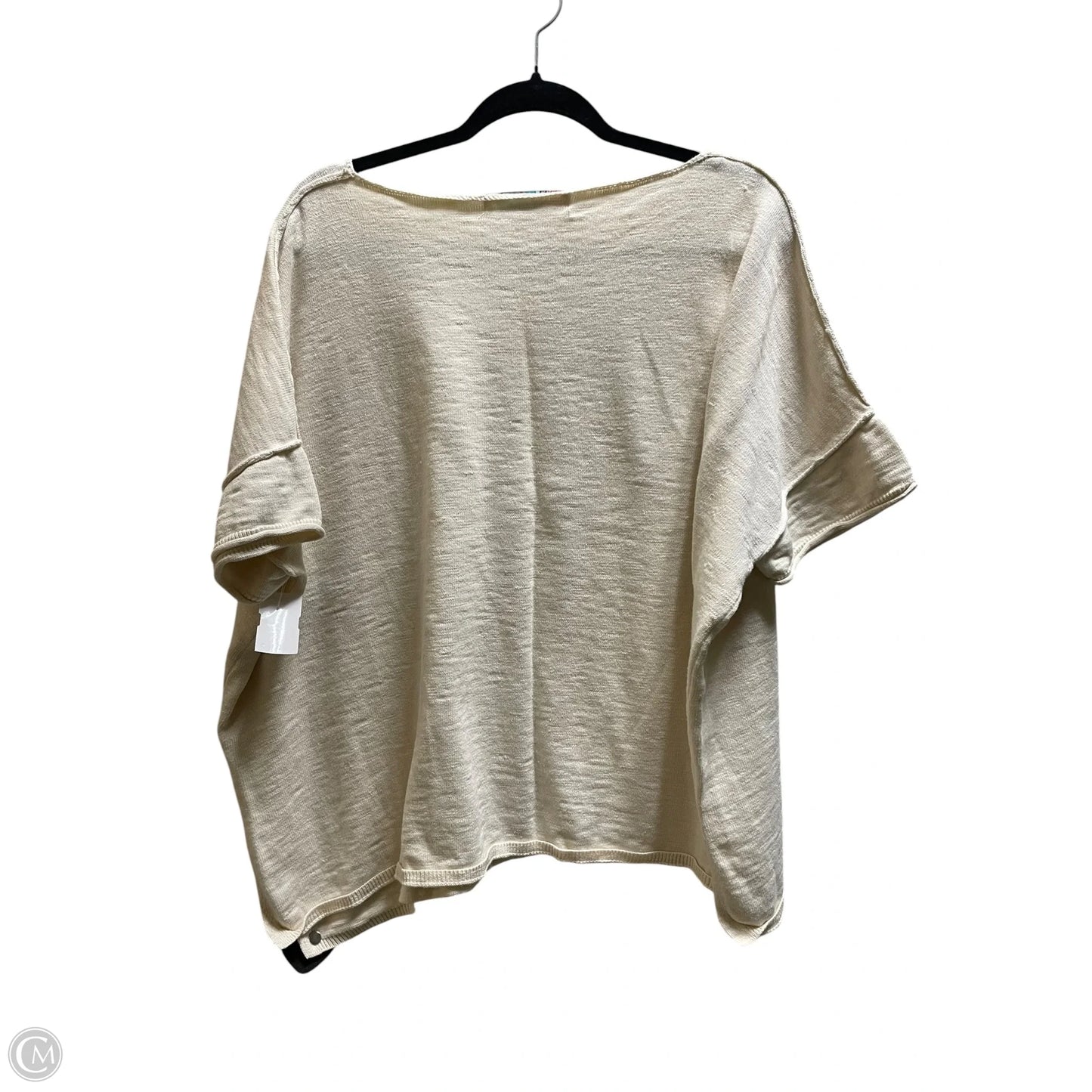 Top Short Sleeve By Free People In Cream, Size: S