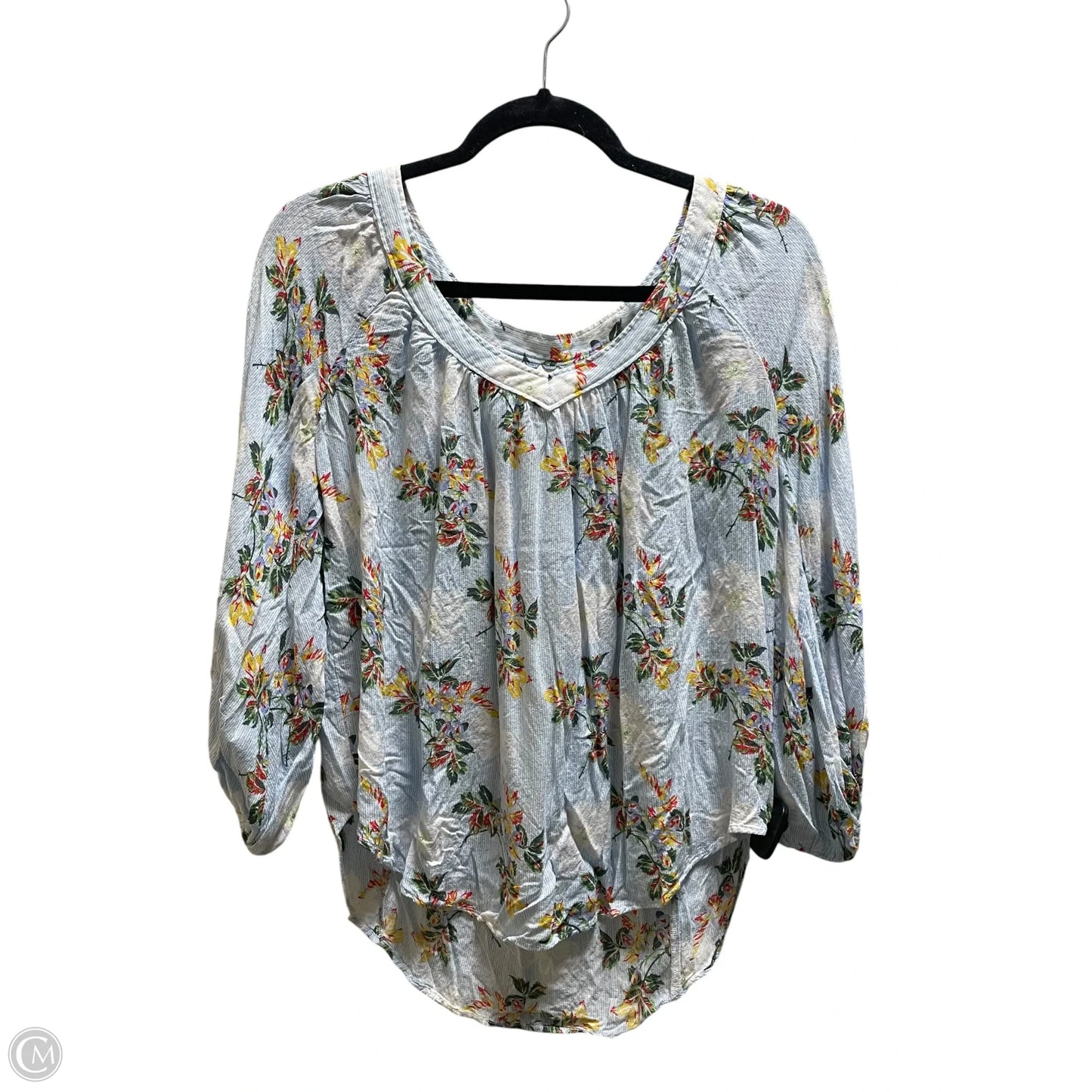 Top Long Sleeve By Anthropologie In Blue, Size: M