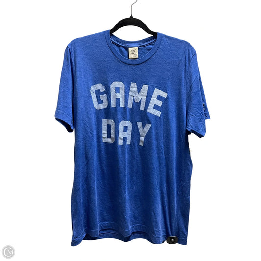 Top Short Sleeve By Clothes Mentor In Blue, Size: L