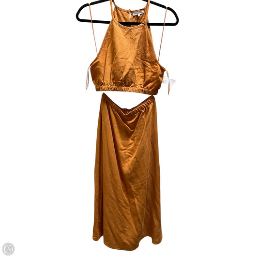 Skirt Set 2pc By Crescent Drive In Orange, Size: S