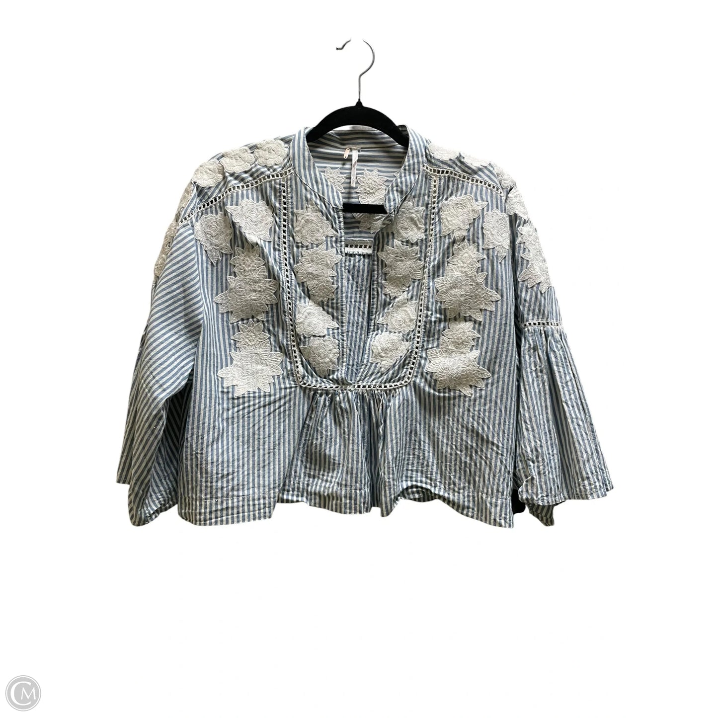 Top Long Sleeve By Free People In Blue, Size: S