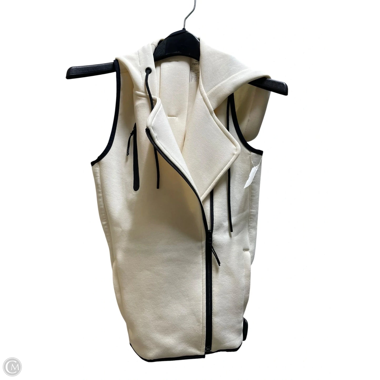 Vest Faux Fur & Sherpa By New Balance In Cream, Size: S
