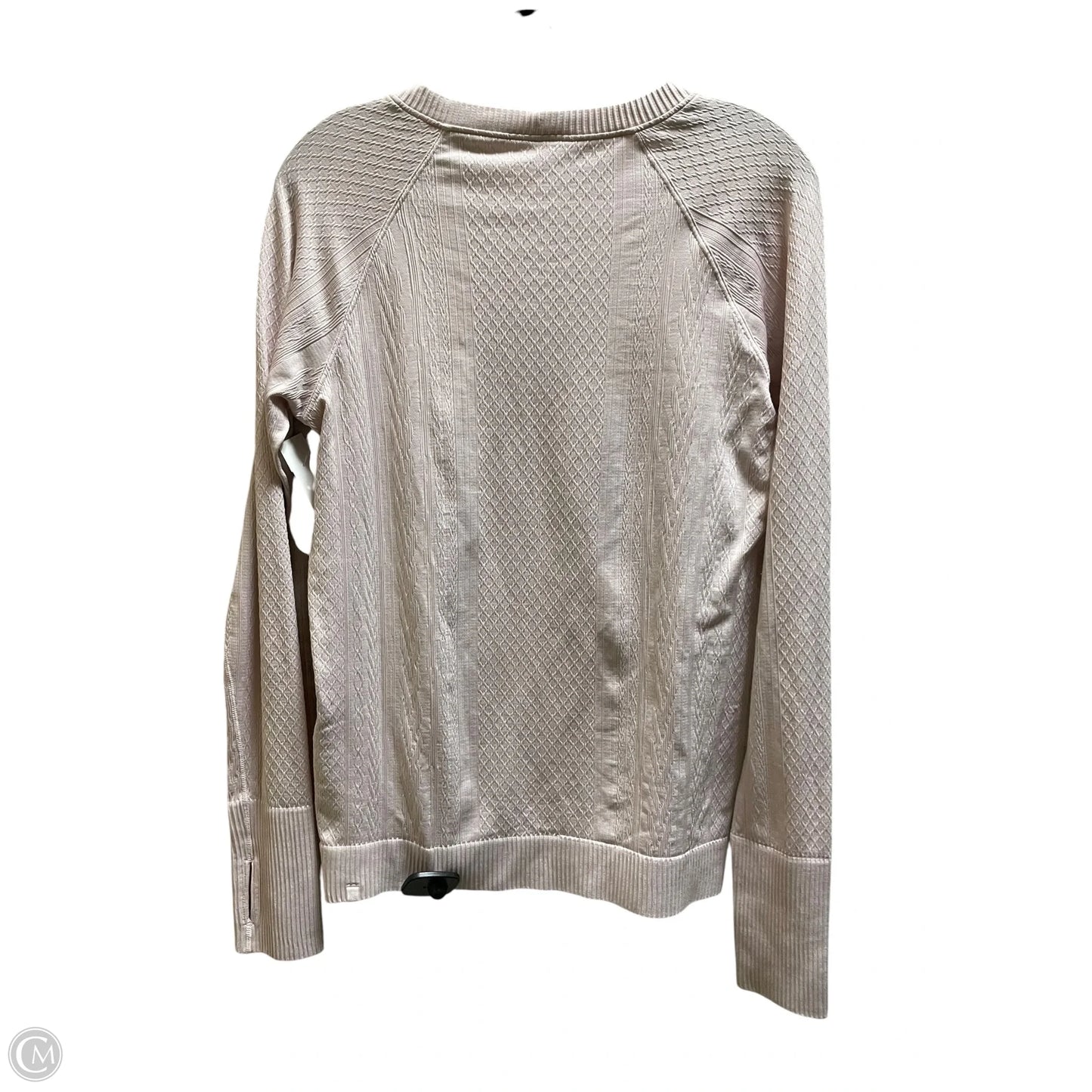 Athletic Top Long Sleeve Collar By Lululemon In Pink, Size: 4