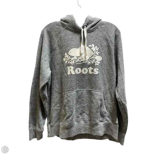 Sweatshirt Hoodie By Roots In Grey, Size: L