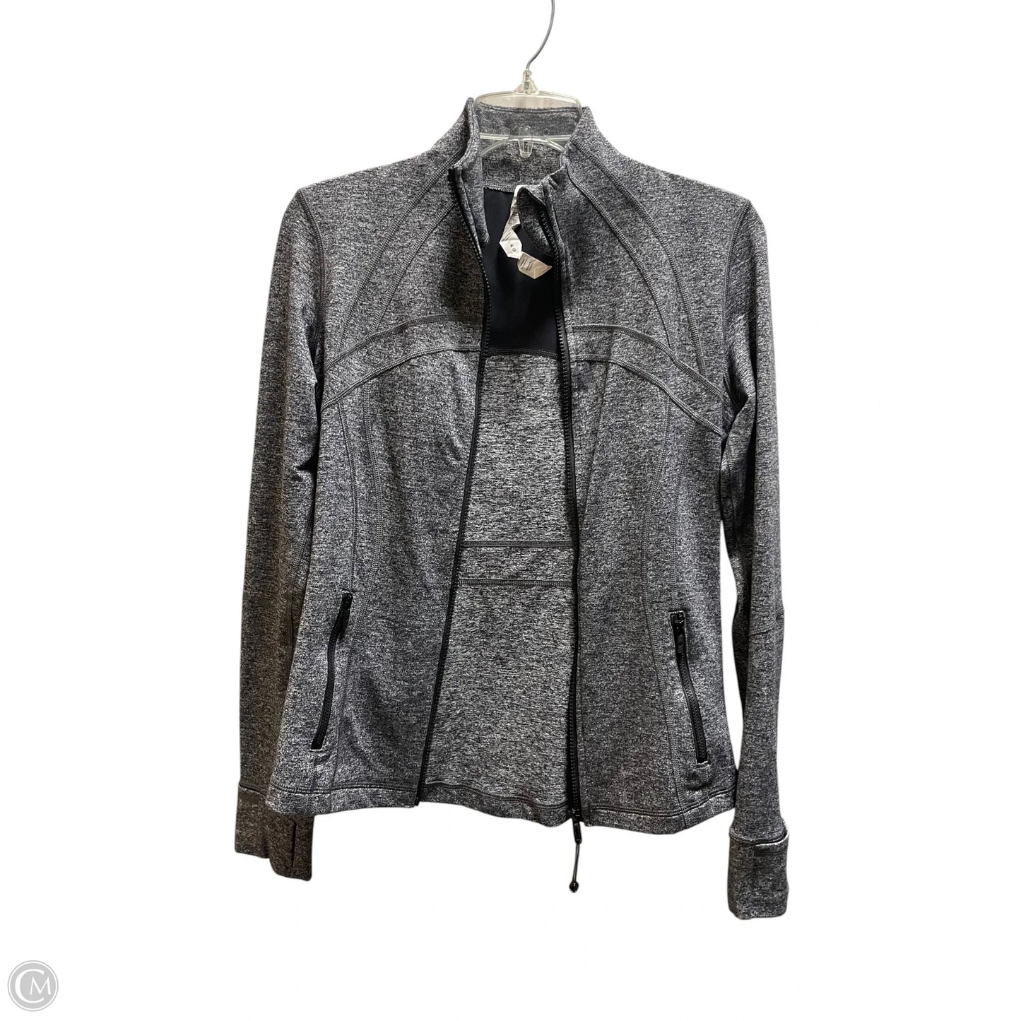 Athletic Jacket By Lululemon In Grey, Size: 8