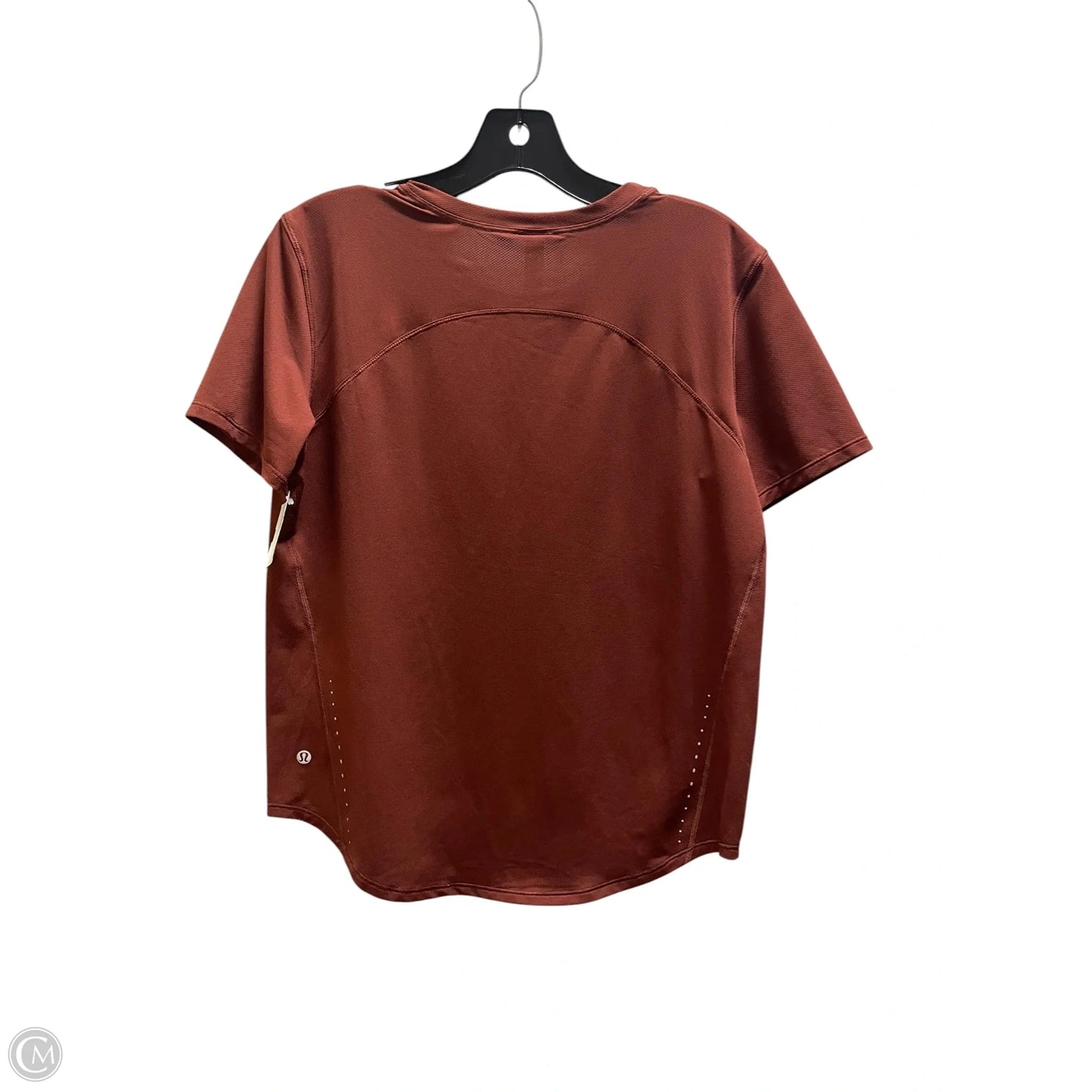 Athletic Top Short Sleeve By Lululemon In Brown, Size: 8