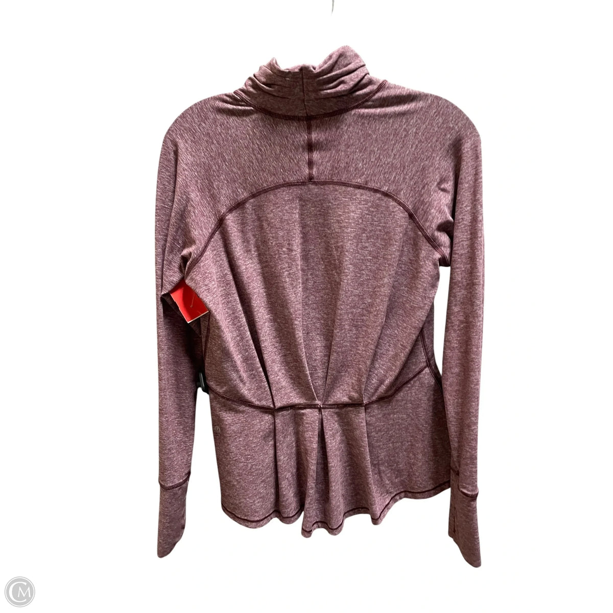 Athletic Top Long Sleeve Collar By Lululemon In Purple, Size: S