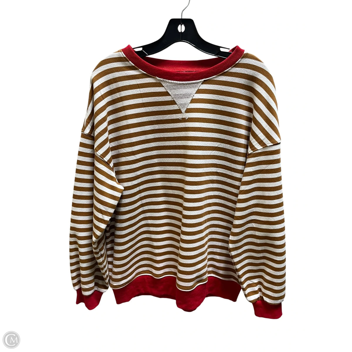 Sweatshirt Crewneck By Clothes Mentor In Striped Pattern, Size: S