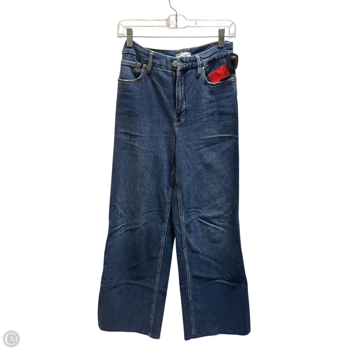 Jeans Wide Leg By Good American In Blue Denim, Size: 4