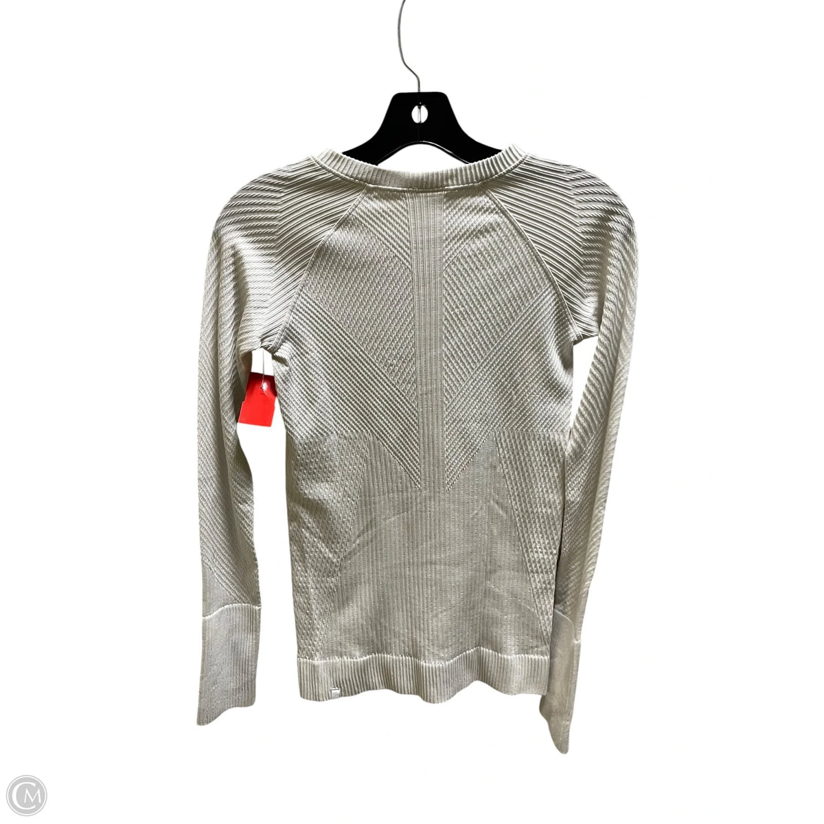 Athletic Top Long Sleeve Collar By Lululemon In White, Size: S
