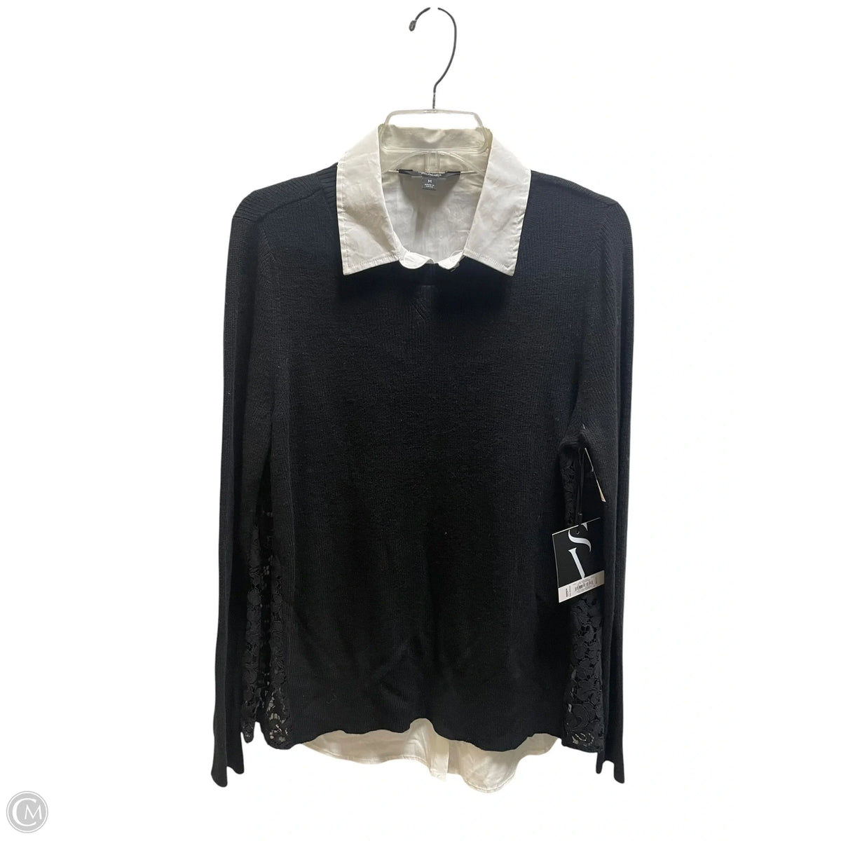 Top Long Sleeve By Simply Vera In Black, Size: M