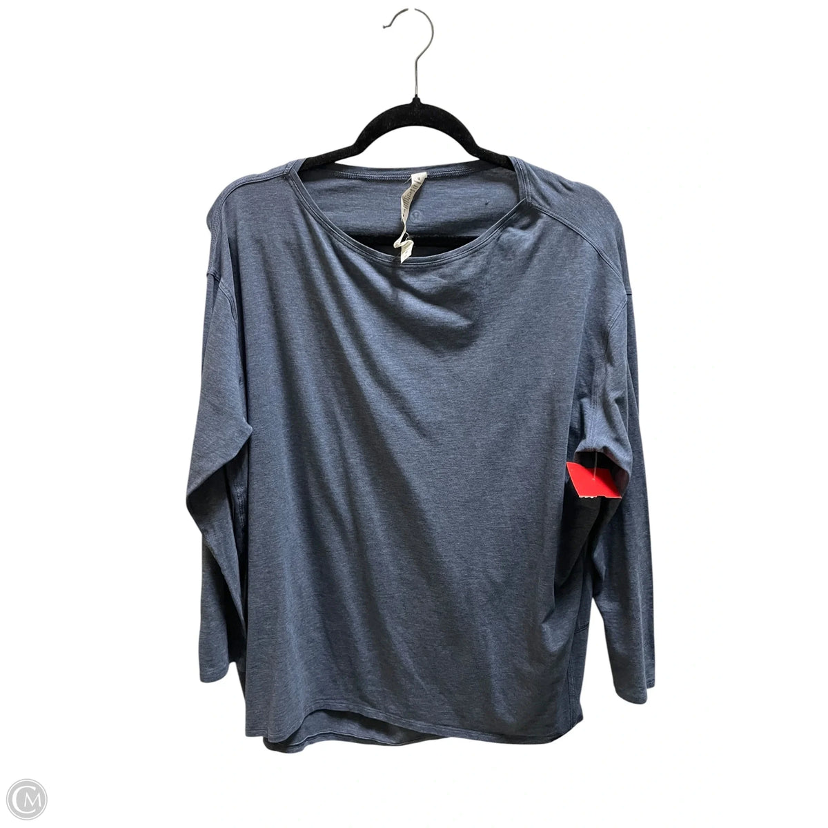 Athletic Top Long Sleeve Collar By Lululemon In Blue, Size: 10