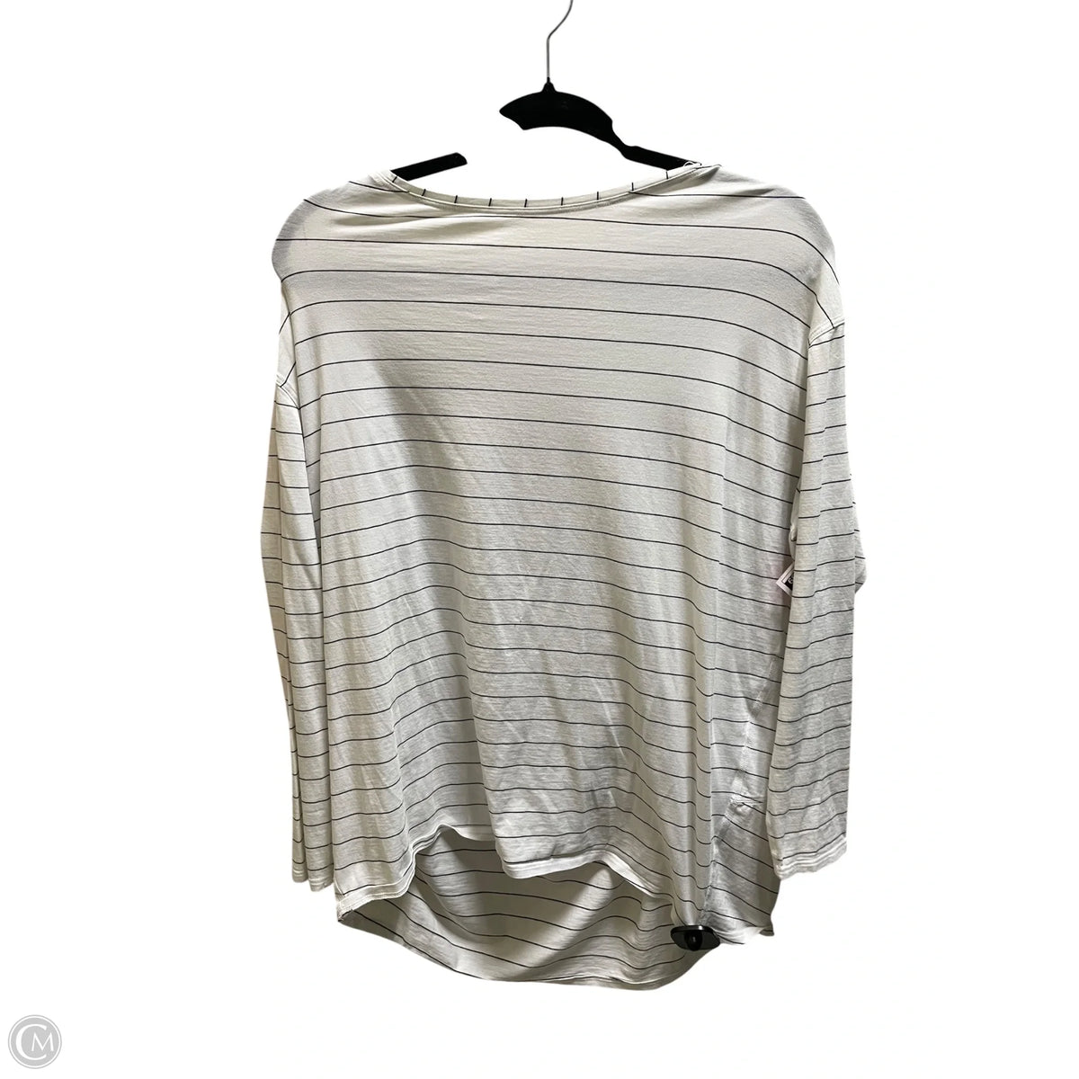 Athletic Top Long Sleeve Collar By Lululemon In White, Size: 10
