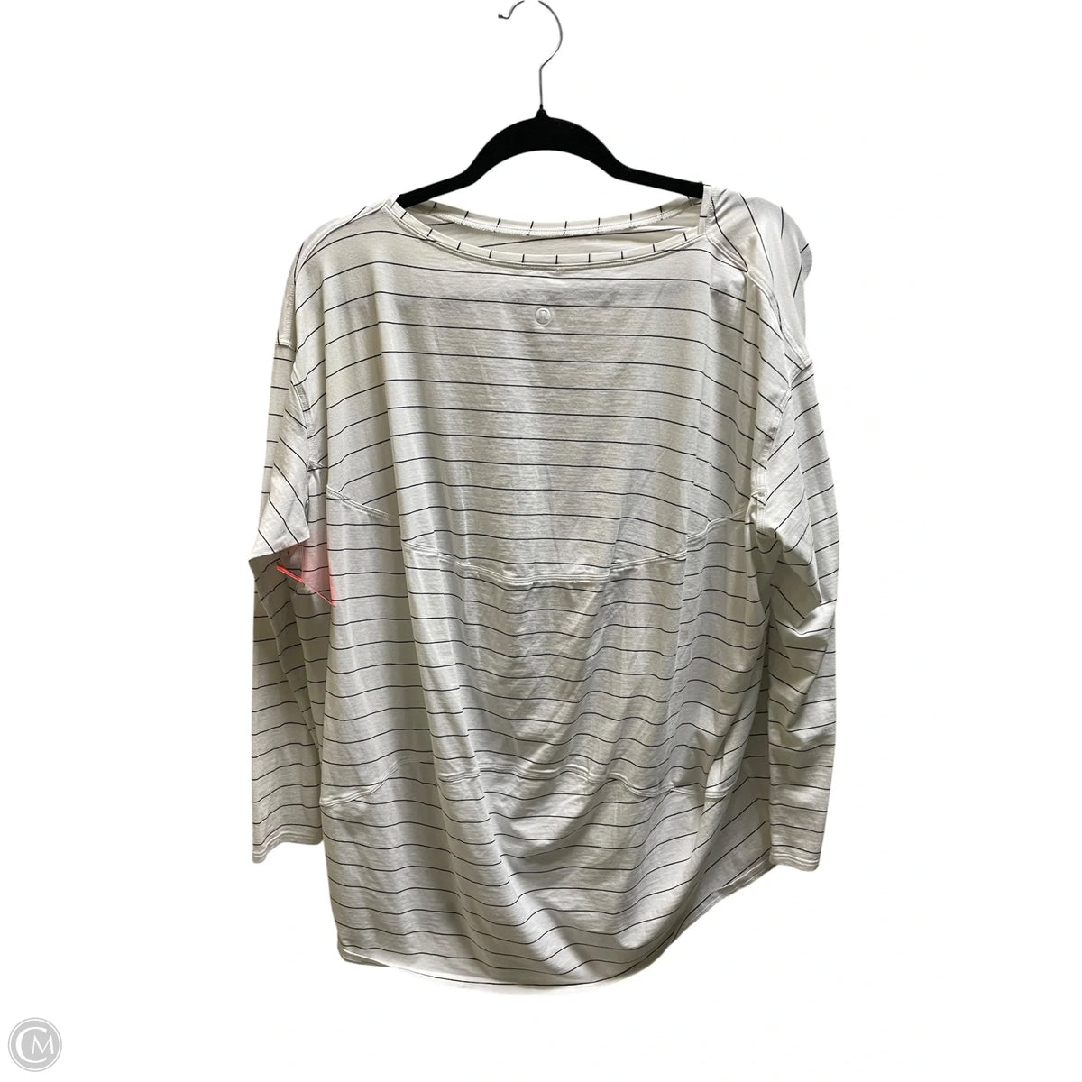 Athletic Top Long Sleeve Collar By Lululemon In White, Size: 10