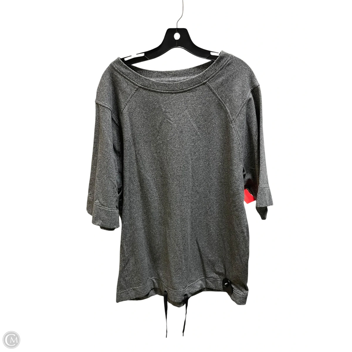 Athletic Top Short Sleeve By Lululemon In Grey, Size: Xl