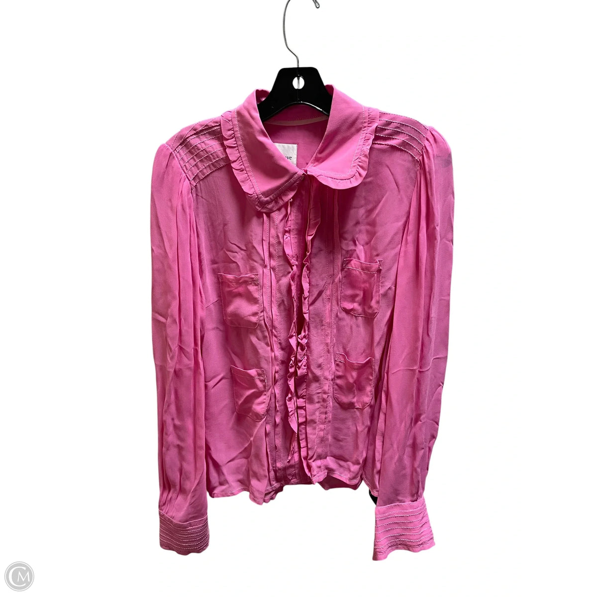 Top Long Sleeve By Maeve In Pink, Size: S