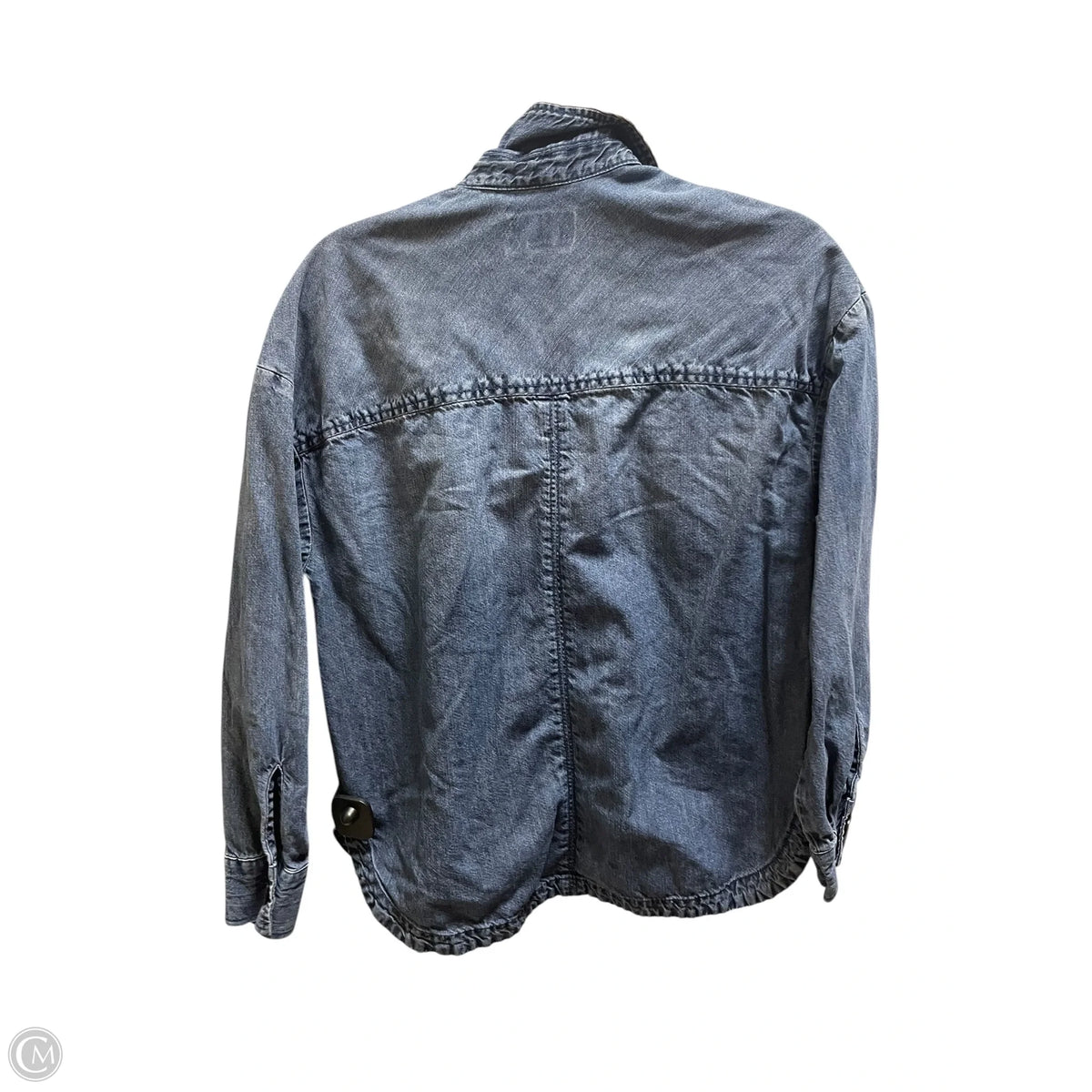 Top Long Sleeve By American Eagle In Blue Denim, Size: Xs