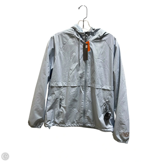 Athletic Jacket By New Balance In Blue, Size: L