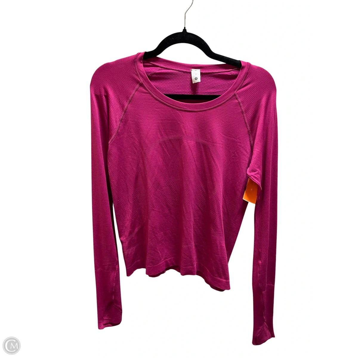 Athletic Top Long Sleeve Collar By Lululemon In Pink, Size: 8