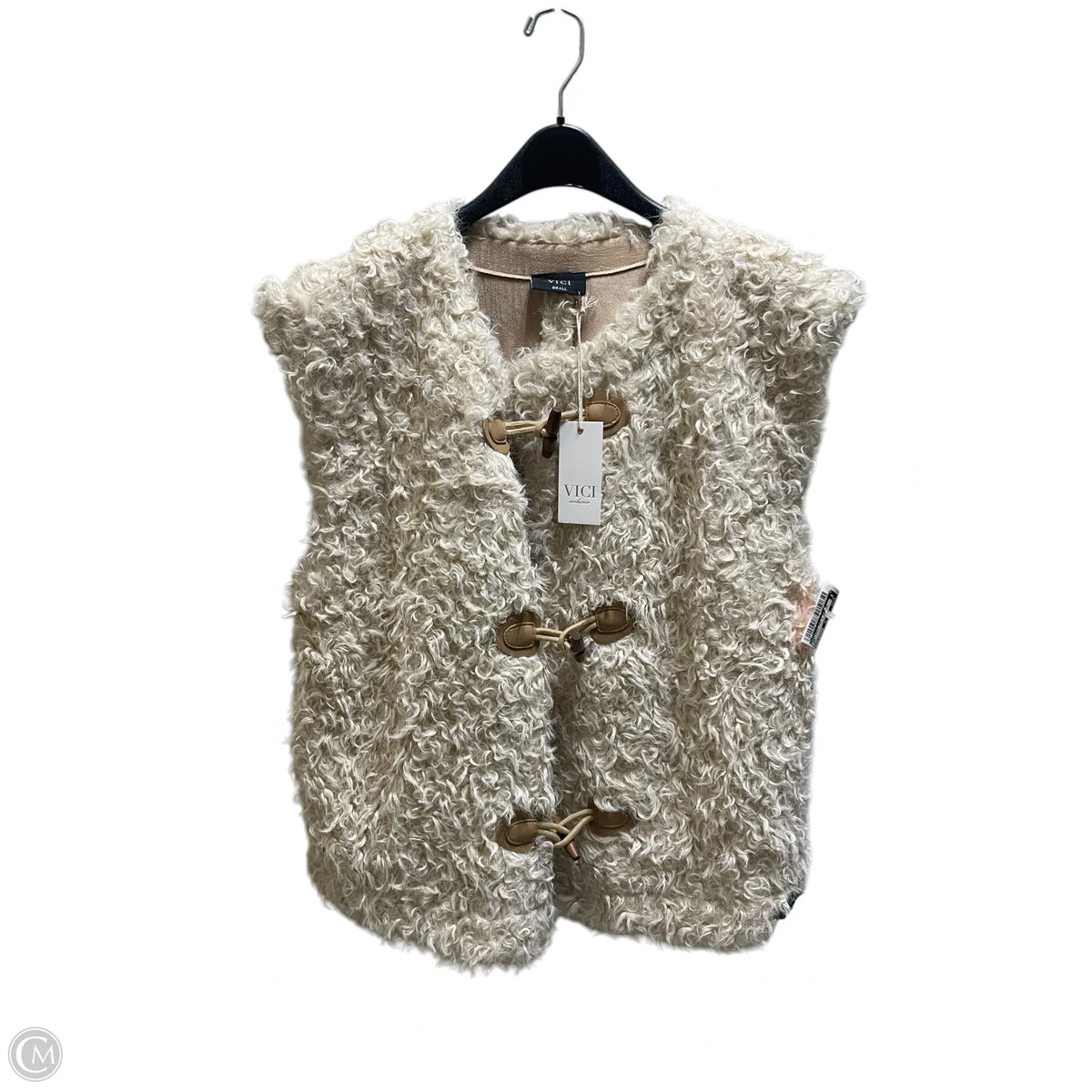 Vest Faux Fur & Sherpa By Vici In Tan, Size: S