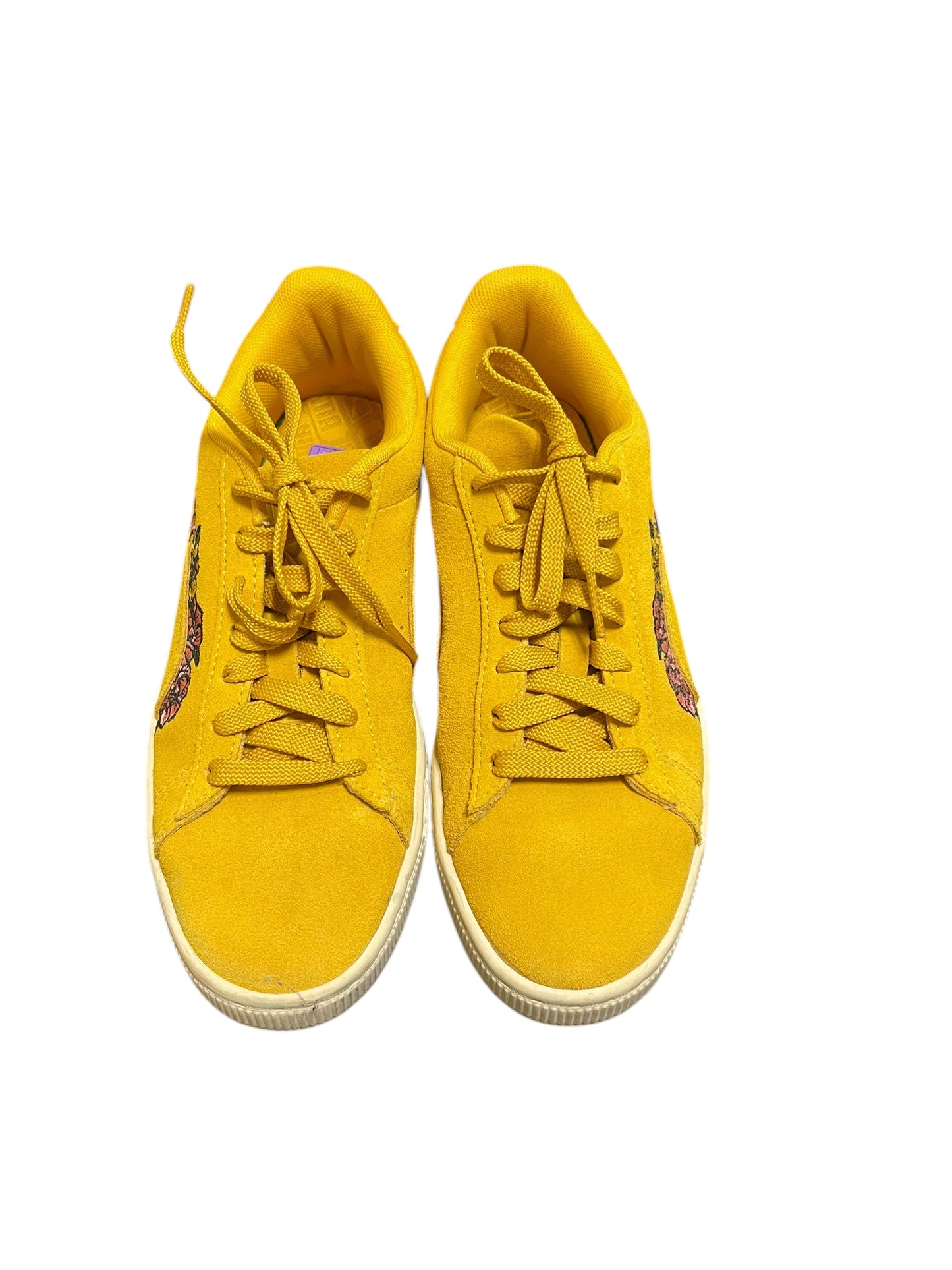 Shoes Sneakers By Puma In Yellow, Size: 8