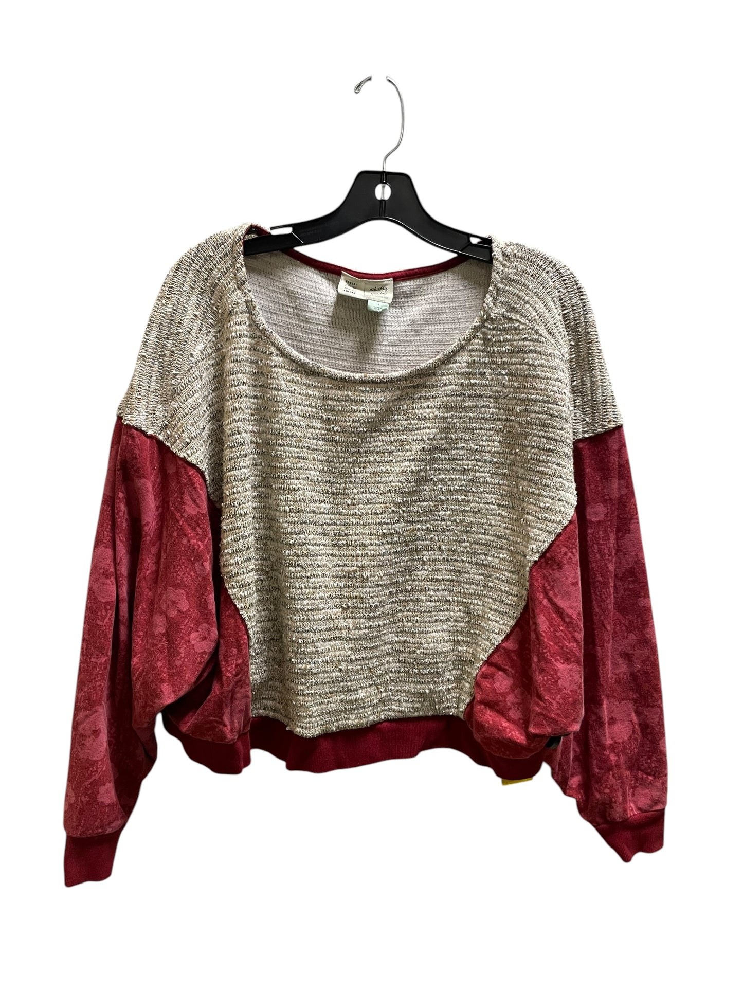 Top Long Sleeve By Anthropologie In Red, Size: S