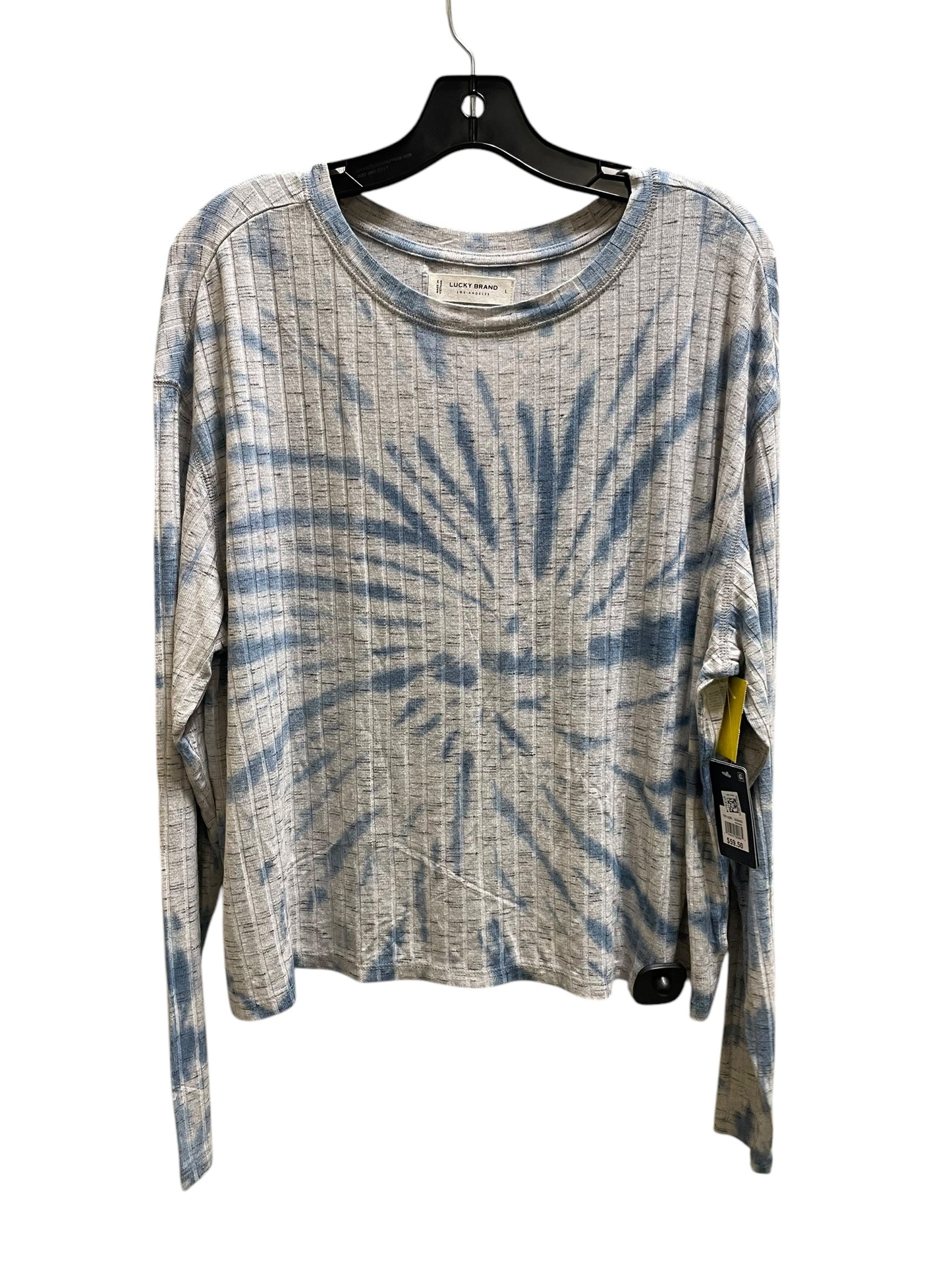 Top Long Sleeve By Lucky Brand In Grey, Size: L