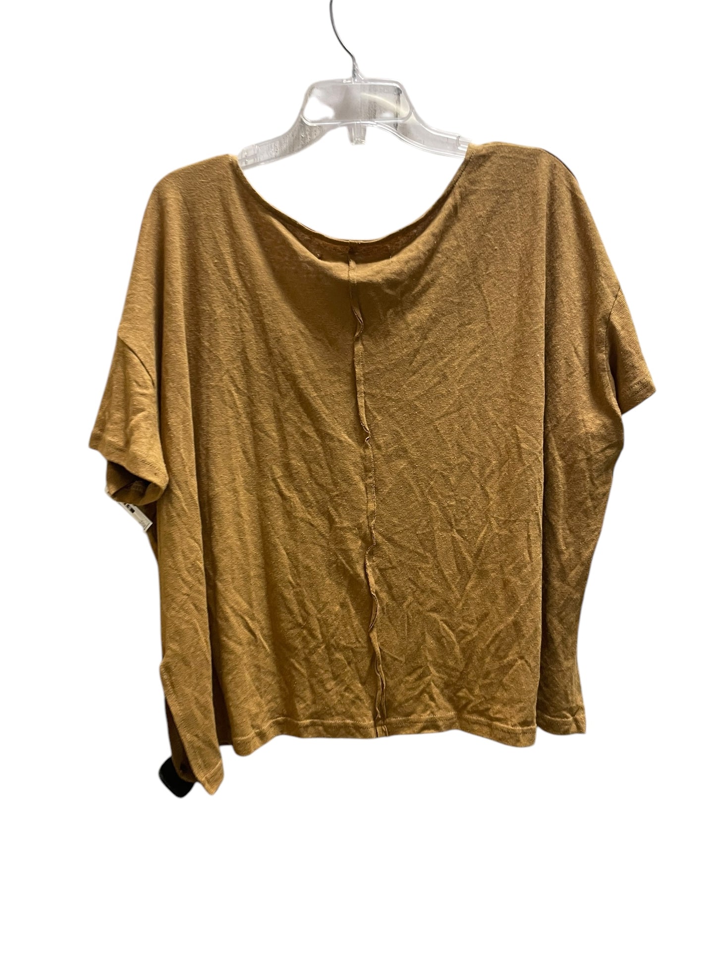 Top Short Sleeve By Free People In Brown, Size: L