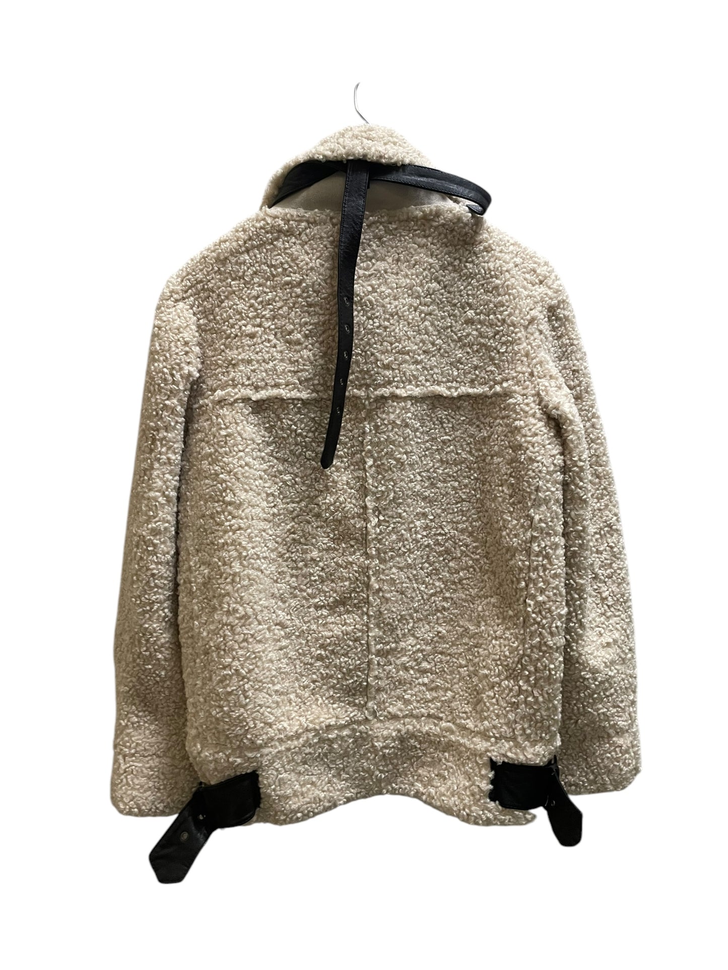 Coat Faux Fur & Sherpa By Zara Women In Tan, Size: Xs