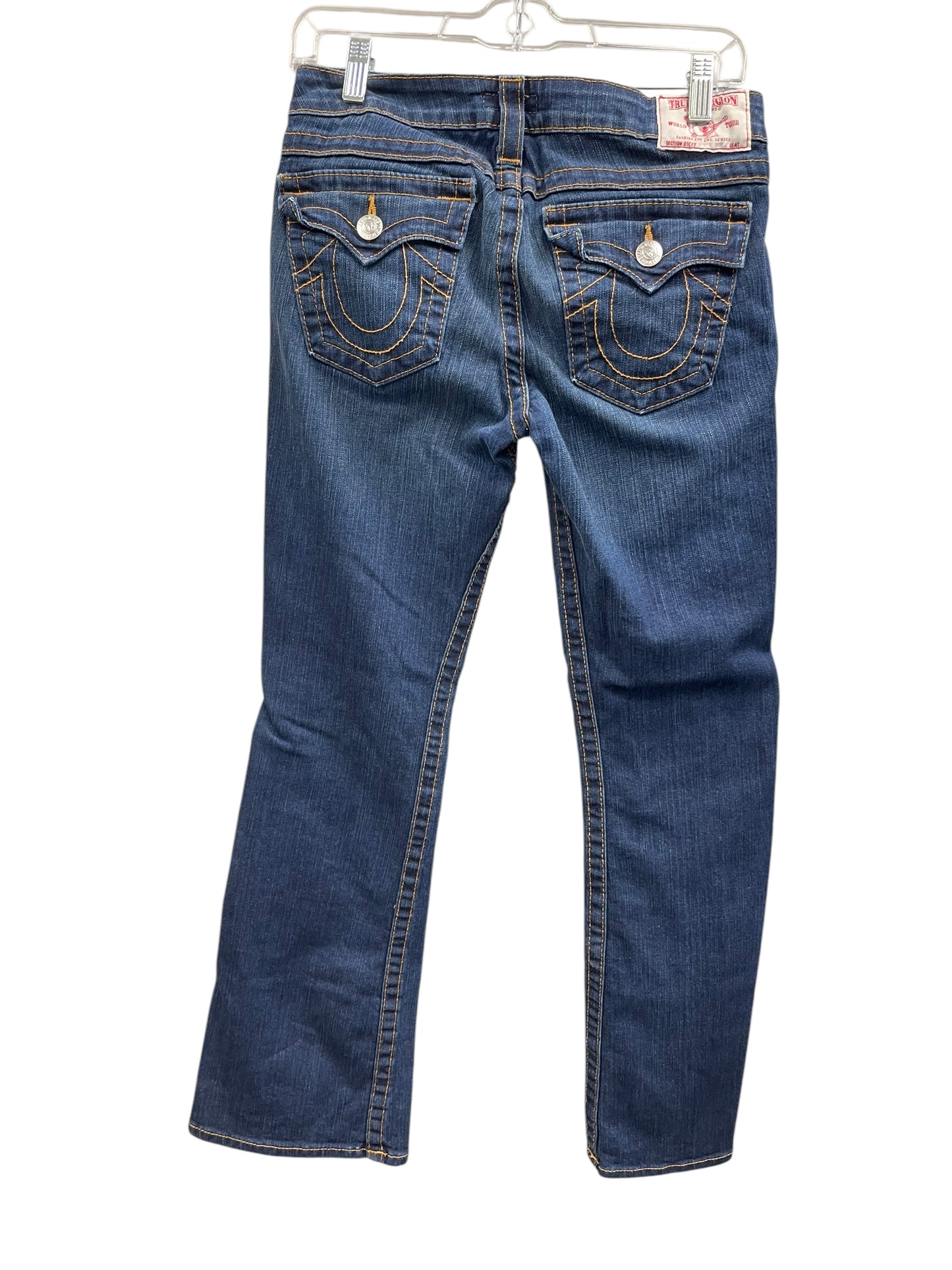 Jeans Boot Cut By True Religion In Blue Denim, Size: 8