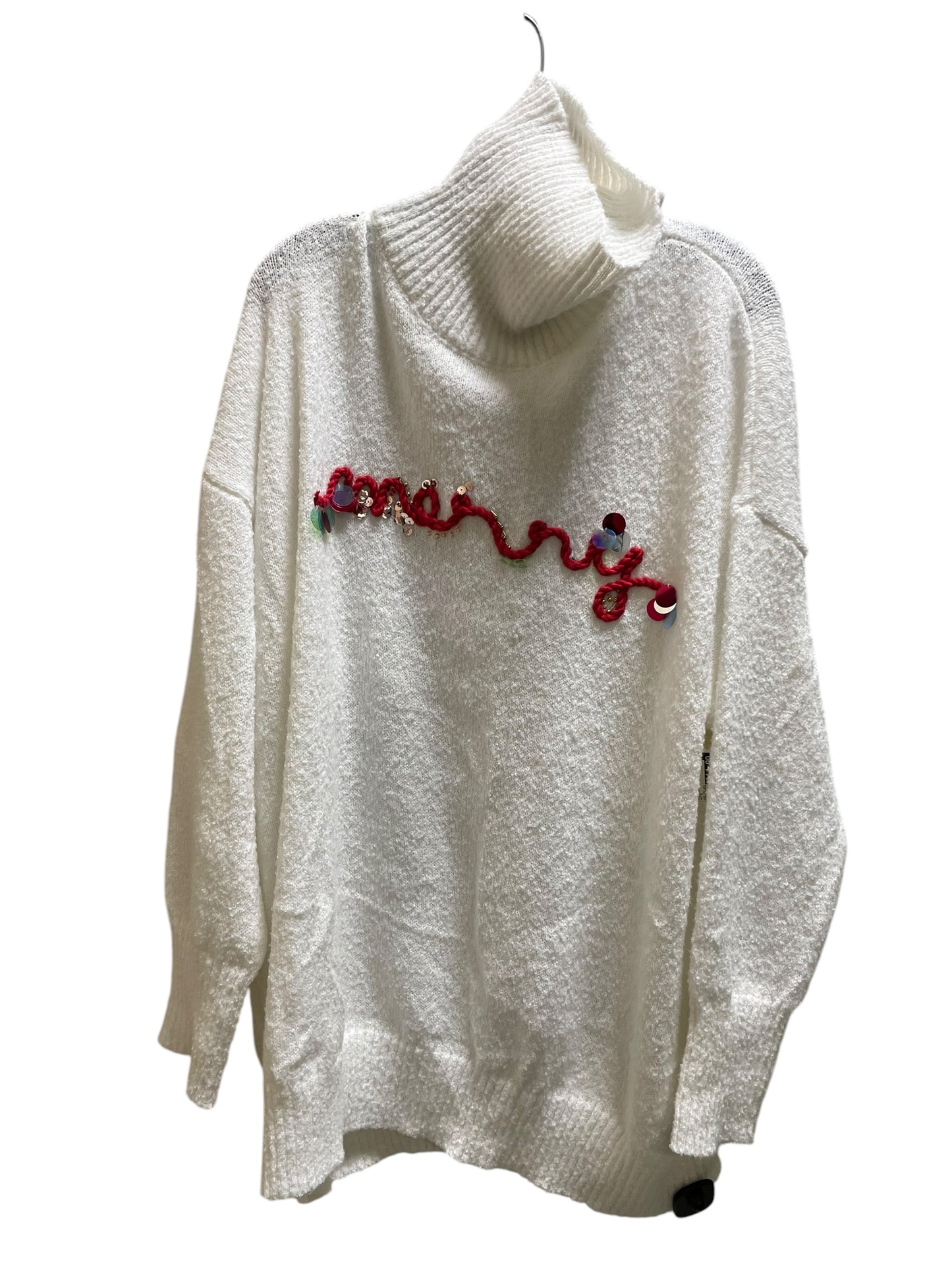 Sweater By Clothes Mentor In White, Size: 2x