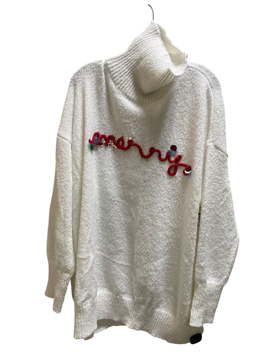 Sweater By Clothes Mentor In White, Size: 2x