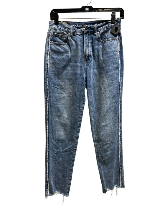 Jeans Boyfriend By American Eagle In Blue Denim, Size: 2