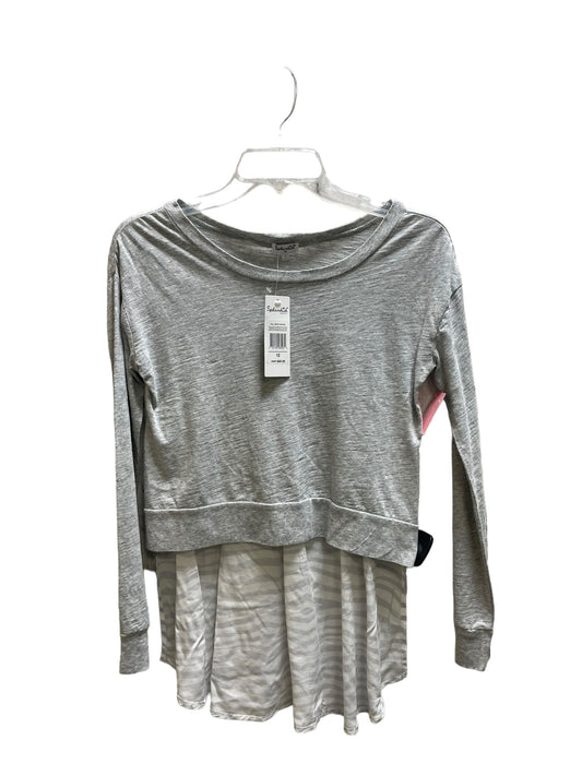 Top Long Sleeve By Splendid In Grey, Size: L