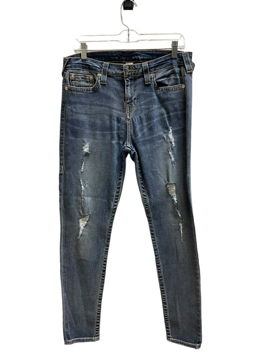 Jeans Skinny By True Religion In Blue Denim, Size: 14