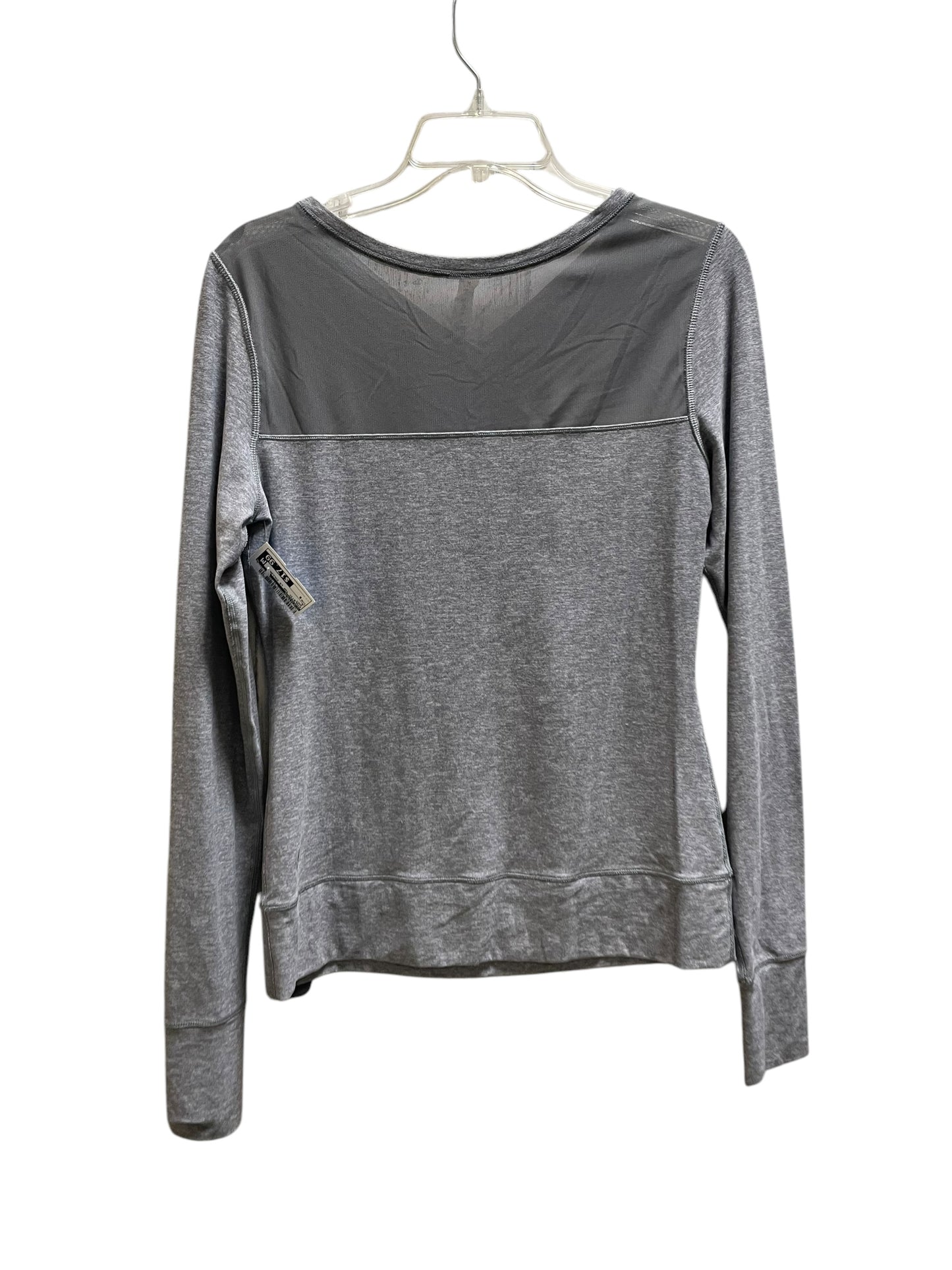 Athletic Top Long Sleeve Collar By Lululemon In Grey, Size: 8