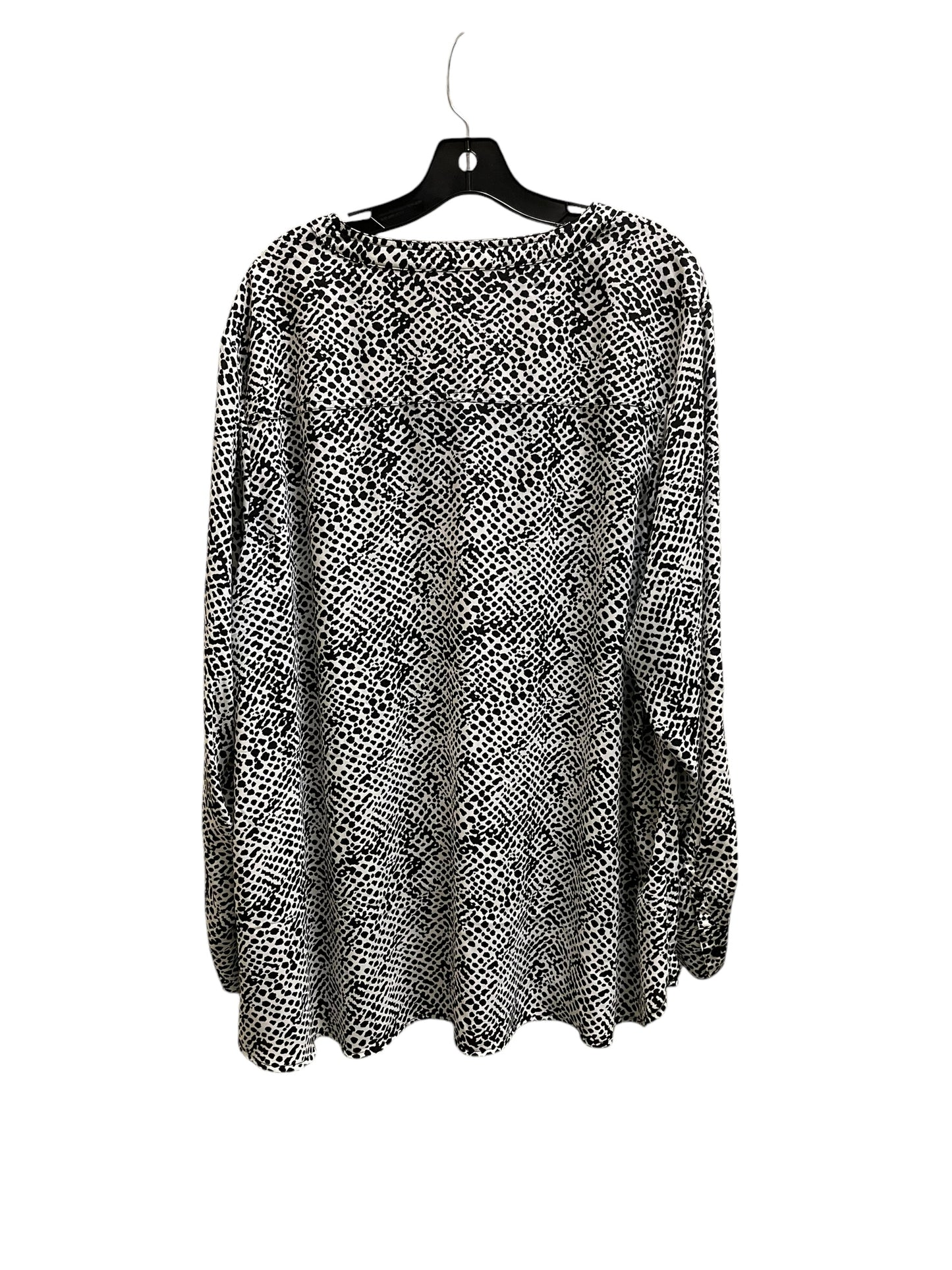 Top Long Sleeve By Apt 9 In Black, Size: 3x