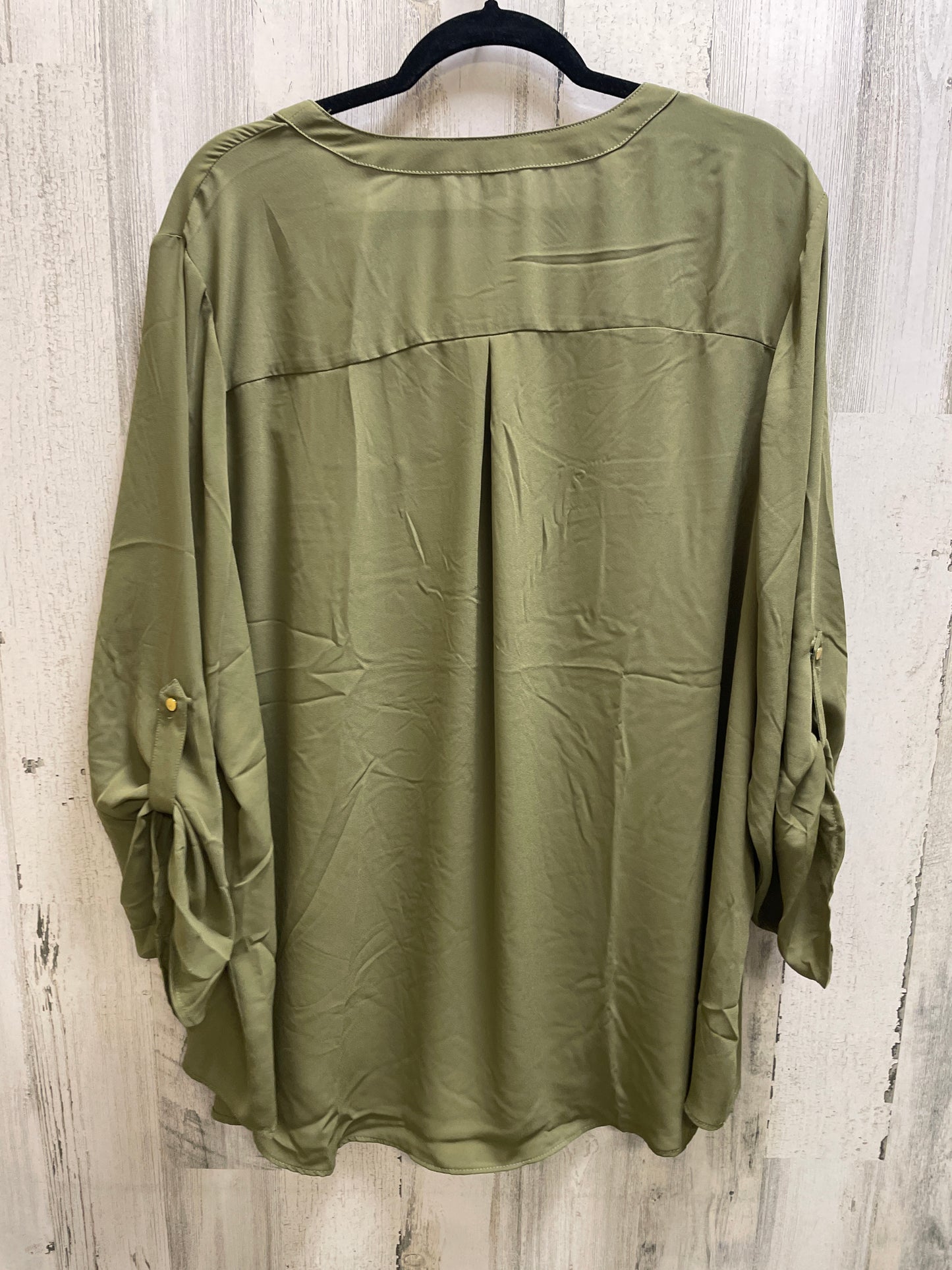 Top Short Sleeve By Cato In Green, Size: 3x