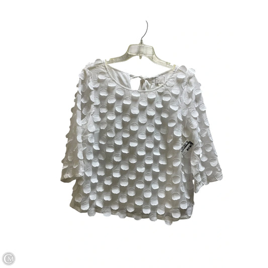 Top Long Sleeve By Anthropologie In White, Size: M