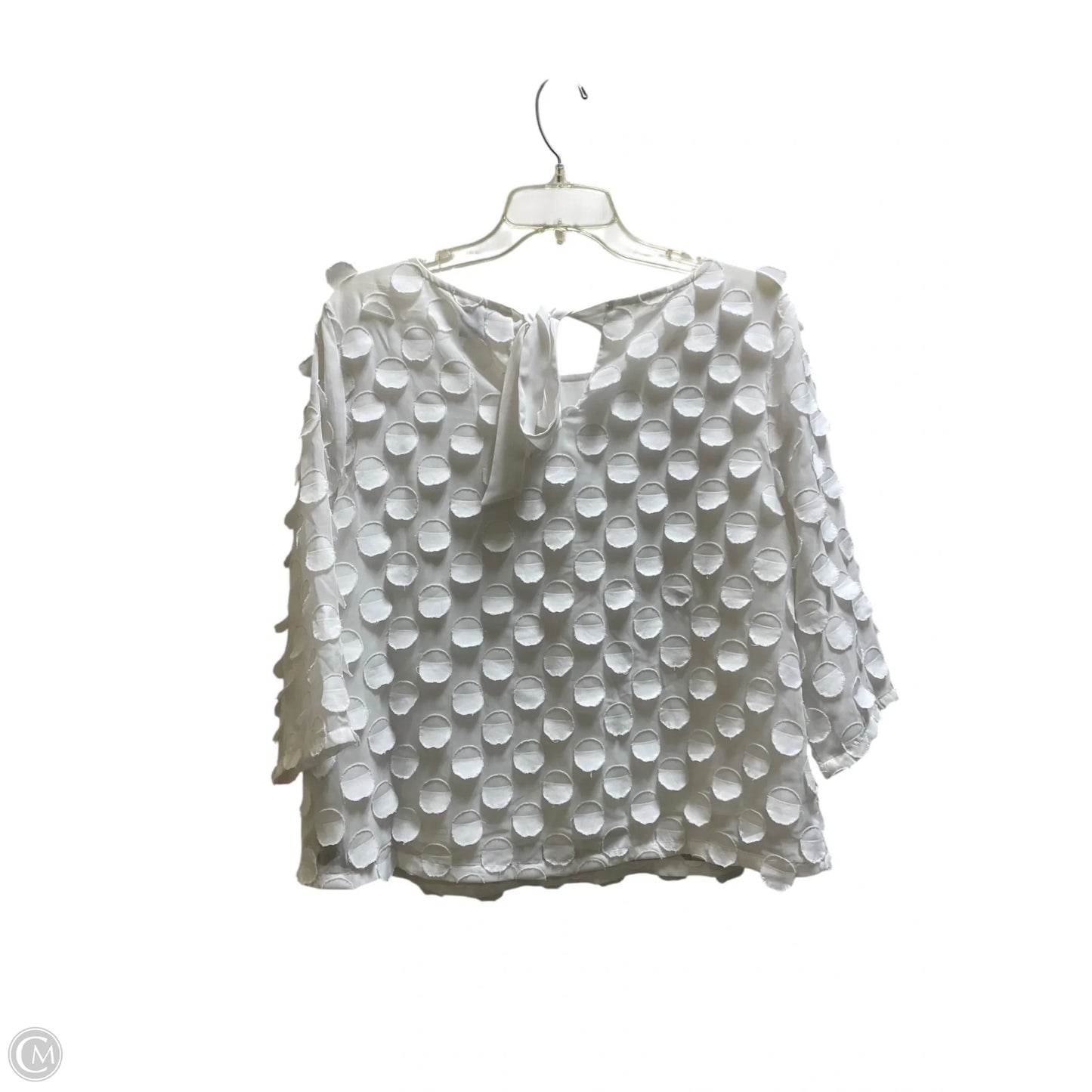 Top Long Sleeve By Anthropologie In White, Size: M