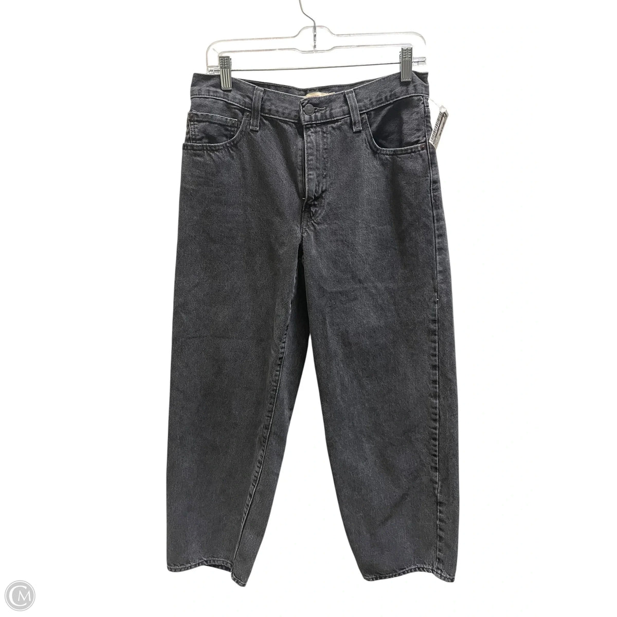 Jeans Boyfriend By Levis In Black Denim, Size: 6
