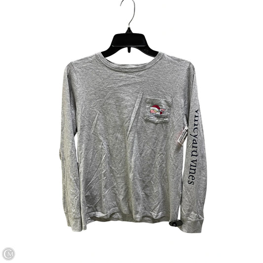 Top Long Sleeve By Vineyard Vines In Grey, Size: S