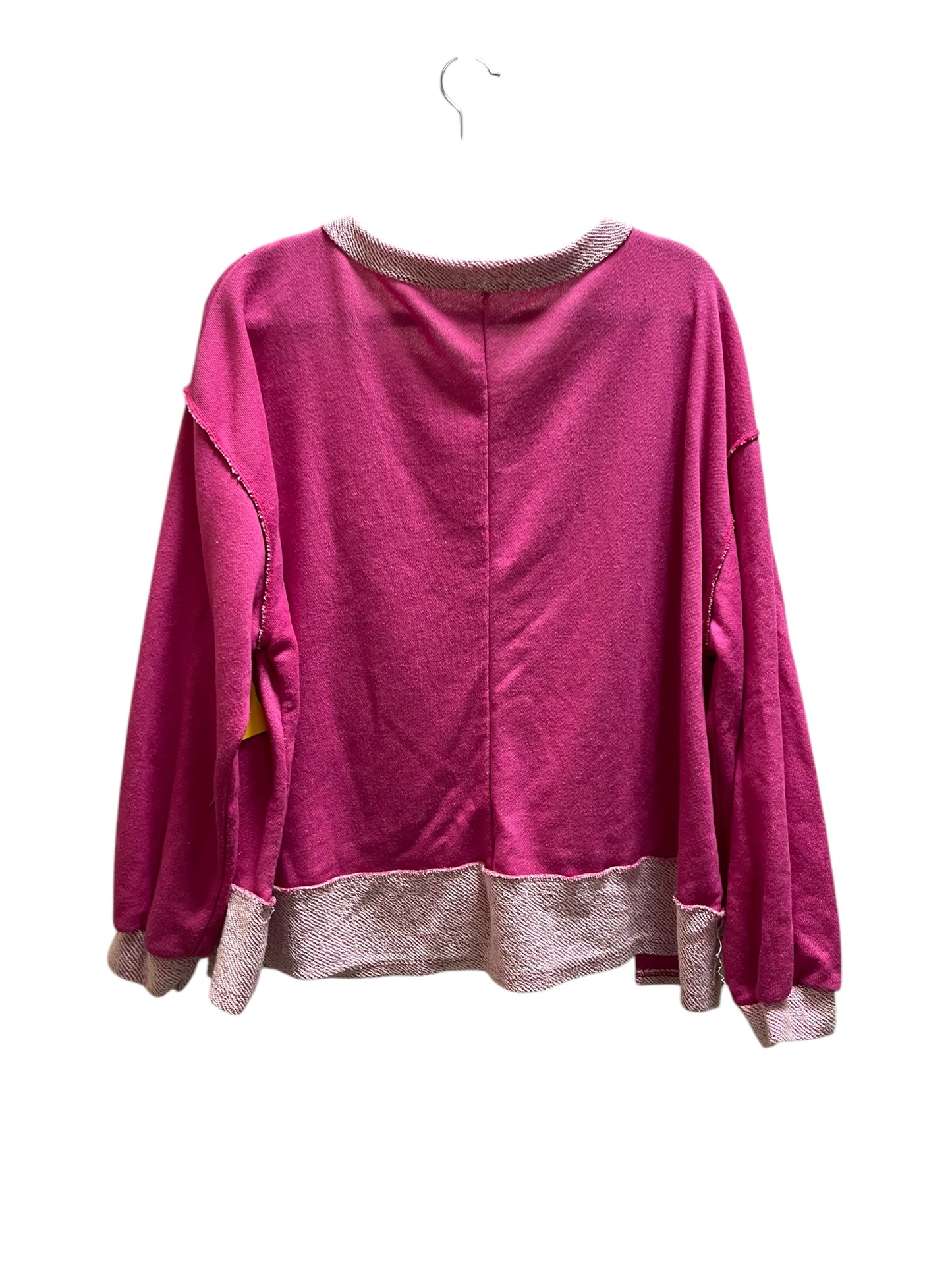 Sweatshirt Crewneck By Bibi In Pink, Size: M